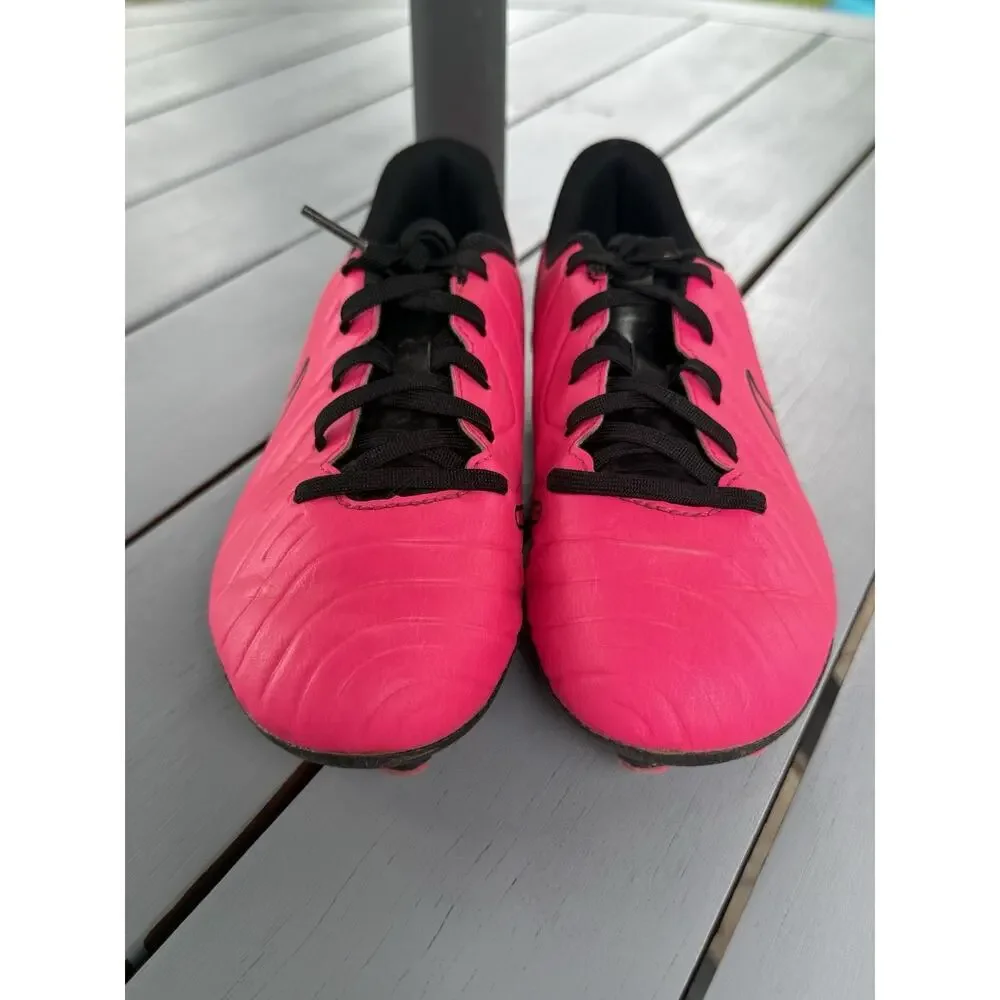 nike tiempo club fg kids youth size 3Y shoes pink athletic soccer cleats